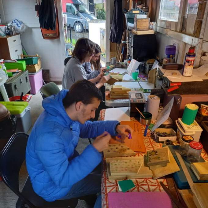 Whole Again Communities – young people making bug boxes