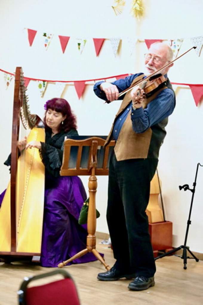 Locals enjoyed the performance given by Barbara Griggs and Mike O’Connor to mark the reopening of the newly refurbished village hall