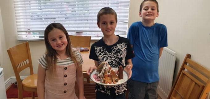 Pictured: Some of the wonderful gingerbread houses and their builders