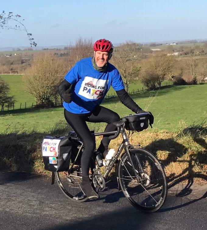 Grandad Steve Crosby faced a good many steep hills on his ride right across England.
