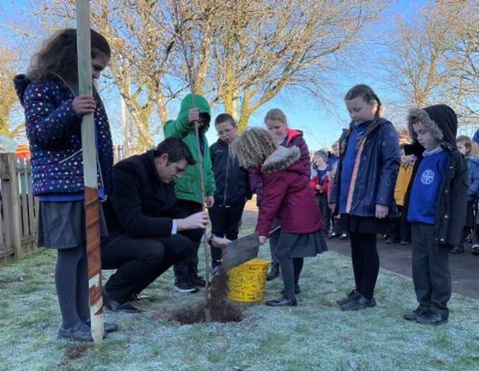 South Petherwin Primary School plant cherry tree | holsworthy-today.co.uk 