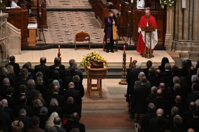 Truro Cathedral was filled with mourners