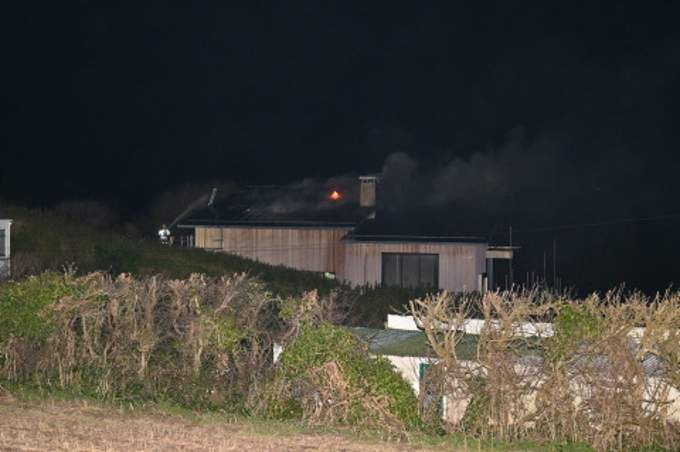 The fire was tackled throughout the night my multiple crews. Picture: Adrian Jasper