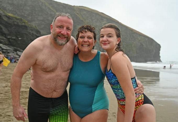 Neil, Debbie and Ellie from Camelford
