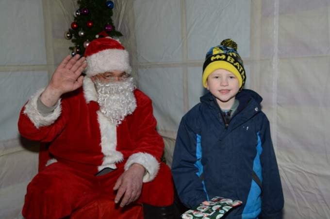Lewis Cann from Holsworthy meets Father Christmas