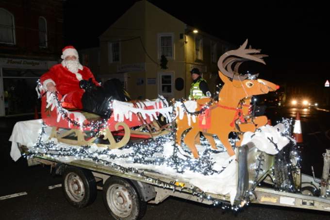 Father Christmas arrives in Holsworthy Square