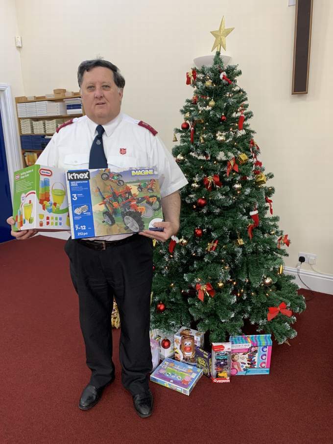Liskeard Salvation Army's Captain Julian Short is urging everyone to support the Christmas present appeal