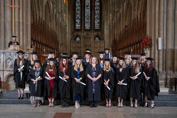 Graduates of Duchy College Stoke Climsland at their ceremony