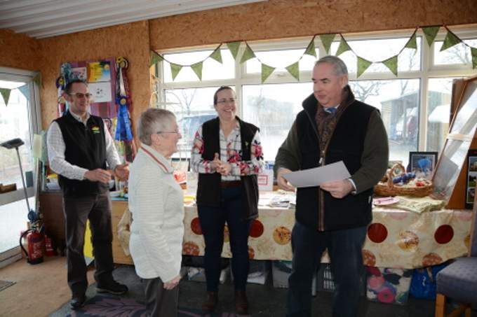 Mp Geoffrey Cox presented two British Holiday & Home Parks Association (BH&HPA) Exceptional Service awards, to Mary Wood and Mark Snook-Bevis, in recognition of their hard work and commitment