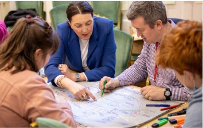 Local people taking part in the 'A Vision for Bodmin Town Centre' charrette weekend event.