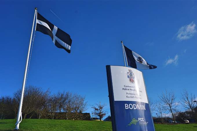 Bodmin Police Hub has had to be closed to all except essential staff today after roofing was damaged by the recent storms. Picture: OPCC