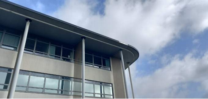 A view of the loose section of roofing. Picture: OPCC
