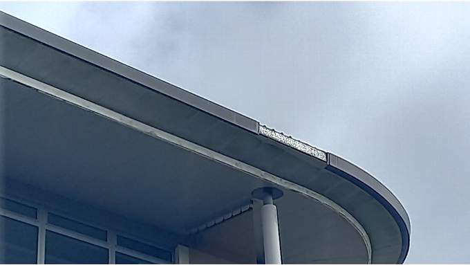 A close-up of the damaged area of roof. Picture: OPCC