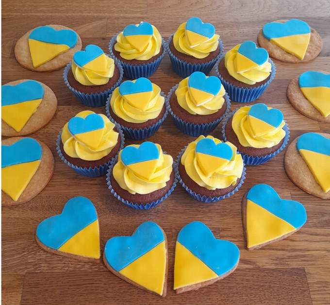 There will be a chance to fly the flag in solidarity with the Ukrainians while enjoying some delicious cakes. Picture: Simon Harris