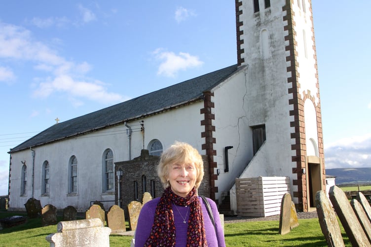 Exhibition at Jurby Church to celebrate the 200th anniversary of the present Jurby Church organised by Sandra Kerrison.
Sandra Kerrison who organised the exhibition.