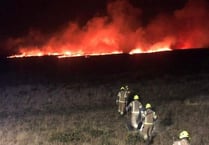 Arson is suspected over blaze which tore through a nature reserve near Bodmin