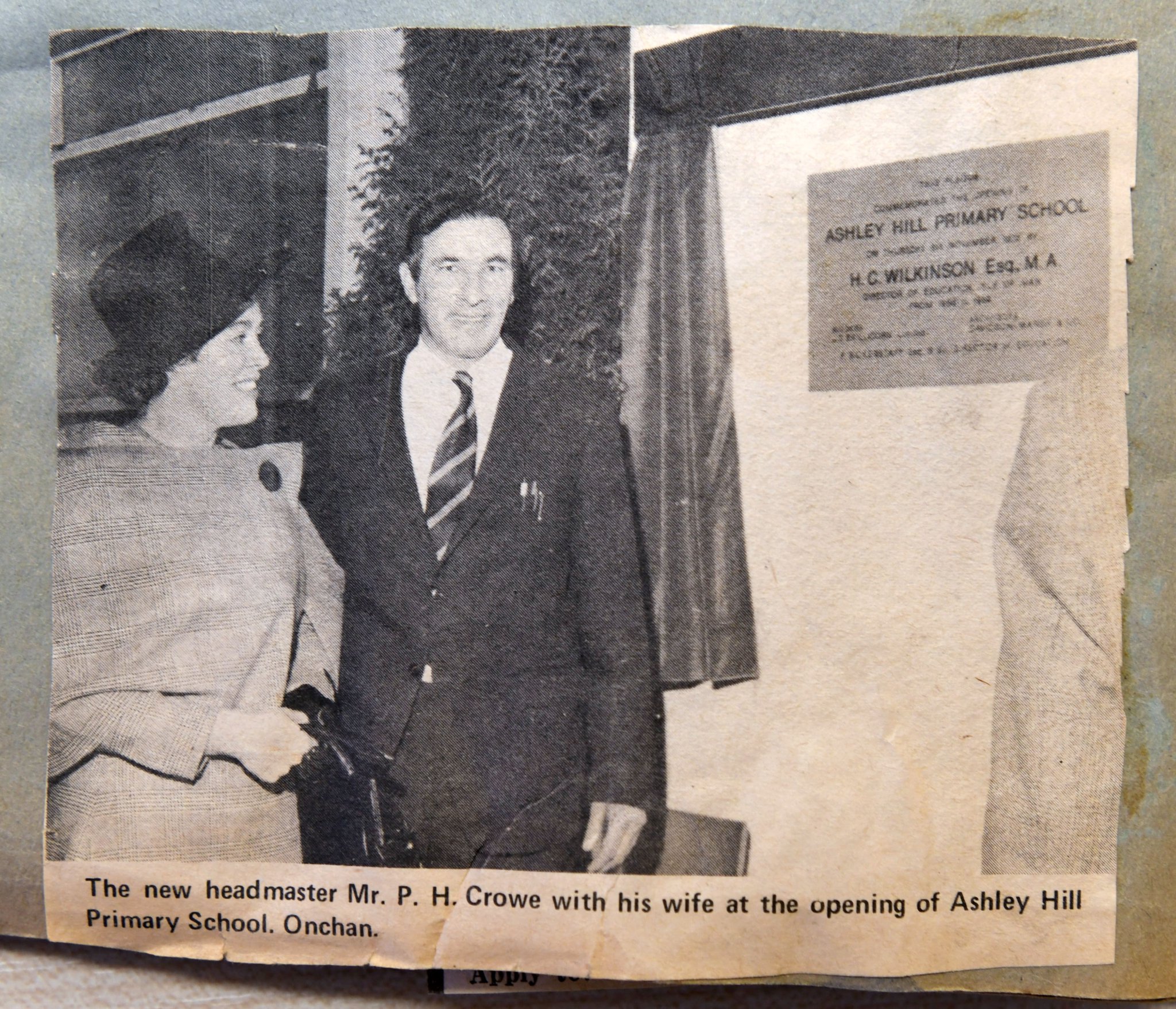 Ashley Hill primary school in Onchan is celebrating its 50th anniversary - pictured is clippings from a scrapbook covering the school’s first year