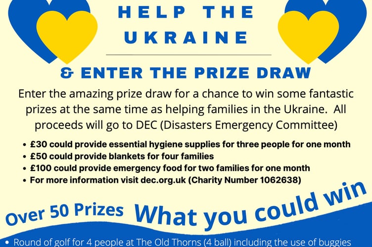 TWO RAFFLES and a silent auction launched by a teacher at St Edmund’s School in Hindhead in aid of the Disasters Emergency Committee (DEC) Ukraine appeal have become an overnight sensation – raising more than £2,500 within days of their launch and attracting donations from across the UK.
Jen Darrington, the LAMDA co-ordinator and form 3-5 drama teacher at St Edmund’s, enlisted the help of friends and local businesses to raise as much as they could to help those desperately in need in Ukraine. And she says she has been “overwhelmed by the generosity of time, items, expertise and above all, the human spirit”.