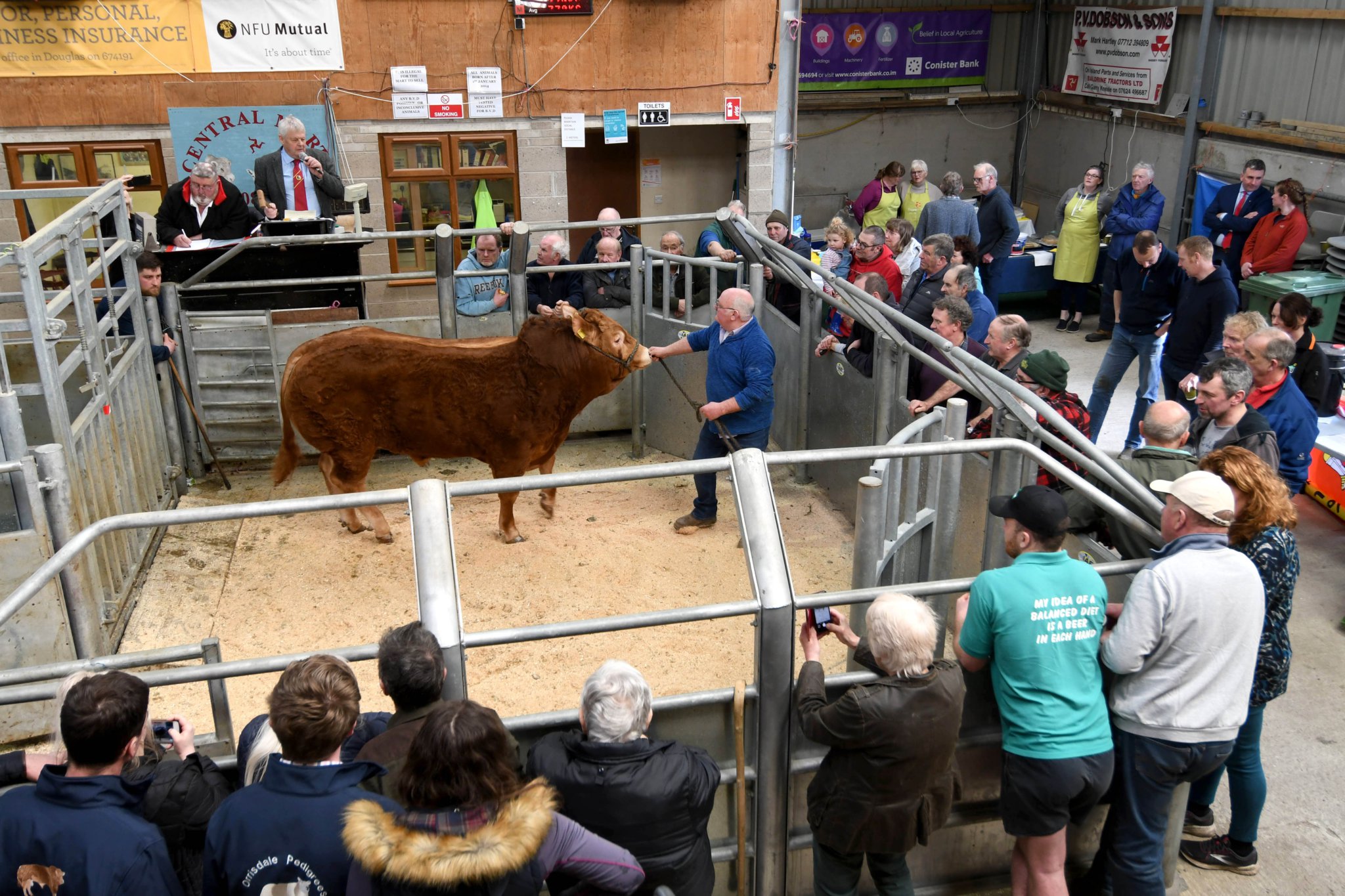 Manx NFU, in conjunction with Central Marts and One World Centre, holds a fundraising Mart for Ukrainian refugees. The highlight was the sale of an 18-month-old Limousin Bull which raised £3,500