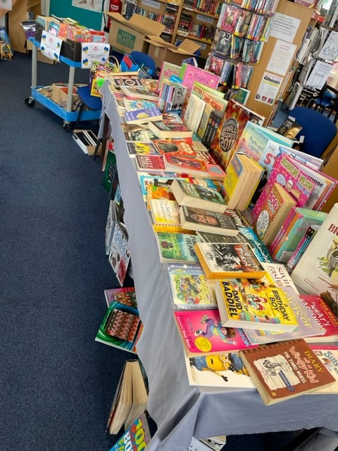 Teign Scghool books for sale in aid of he Red Cross Ukraine Emergency Appeal.
Picture: Teign School (April 2022)
