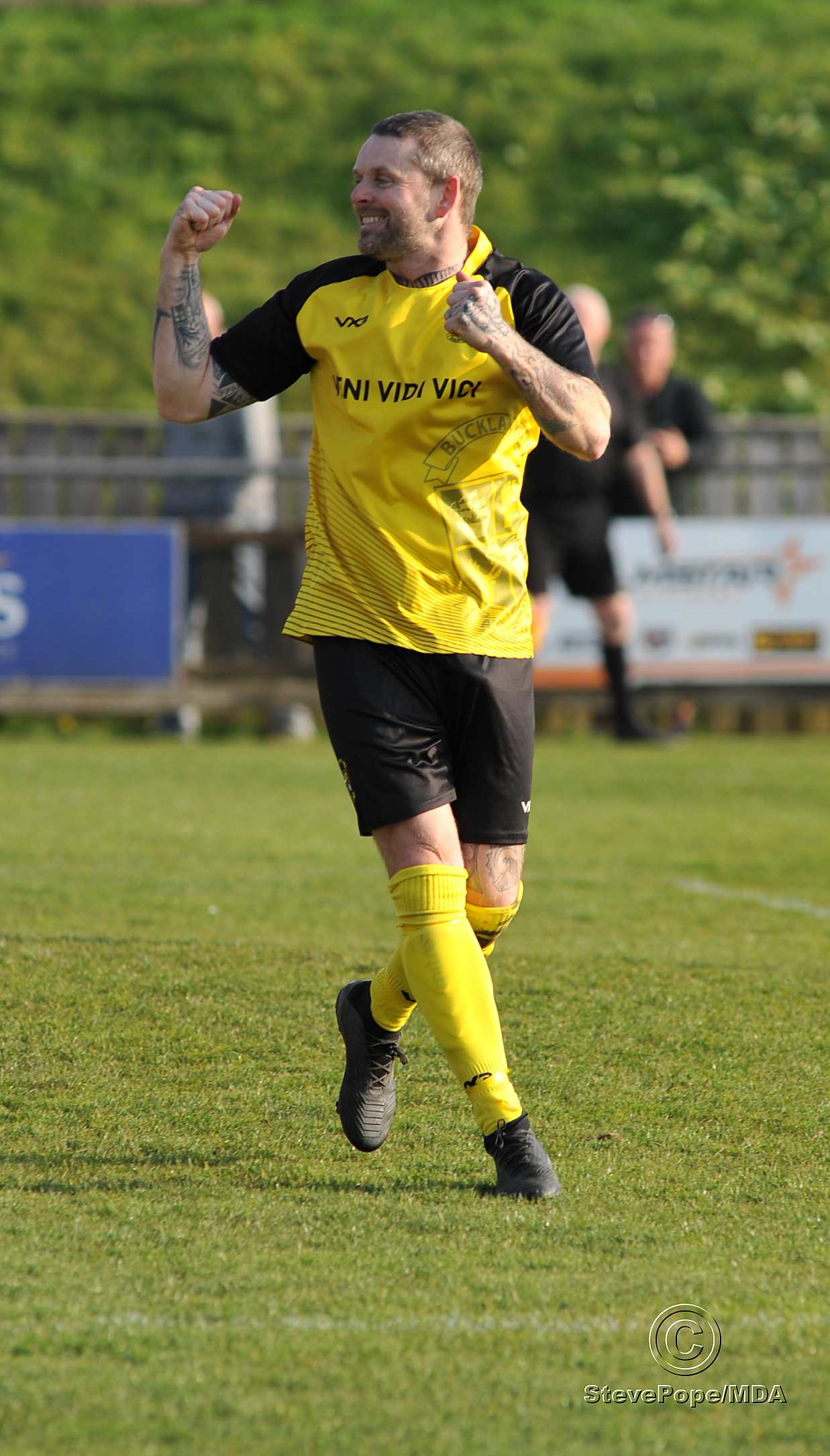 Action from Buckland Athletic Reserves’ 2-1 win at home to Plymstock United in the Devon Football League South & West division on Saturday.