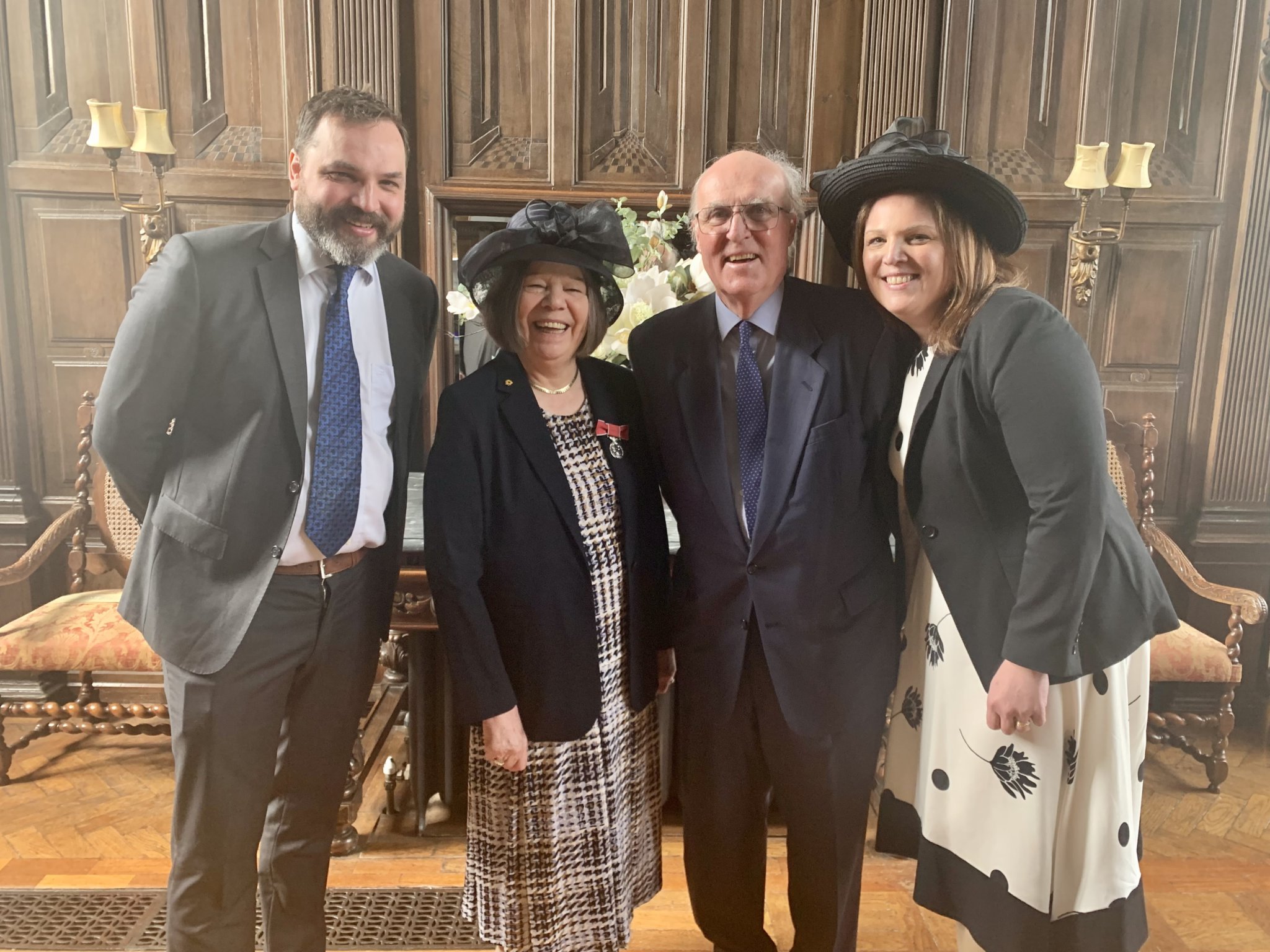 Cllr Cockburn with her husband Alasdair, son Iain and daughter Gail