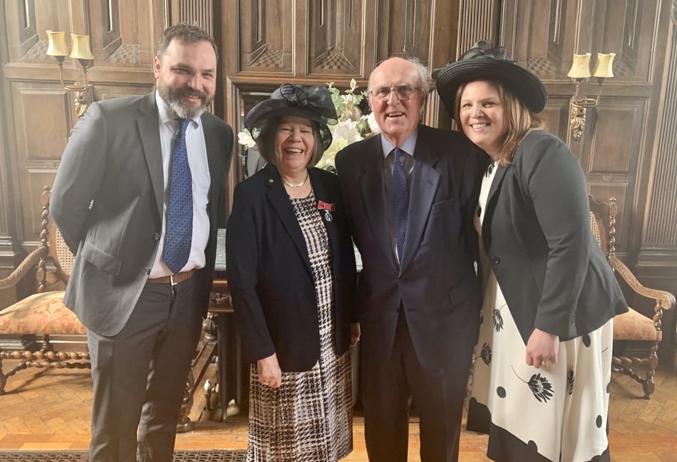 Cllr Cockburn with her husband Alasdair, son Iain and daughter Gail