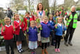 Cheery garlands bring spring optimism to town