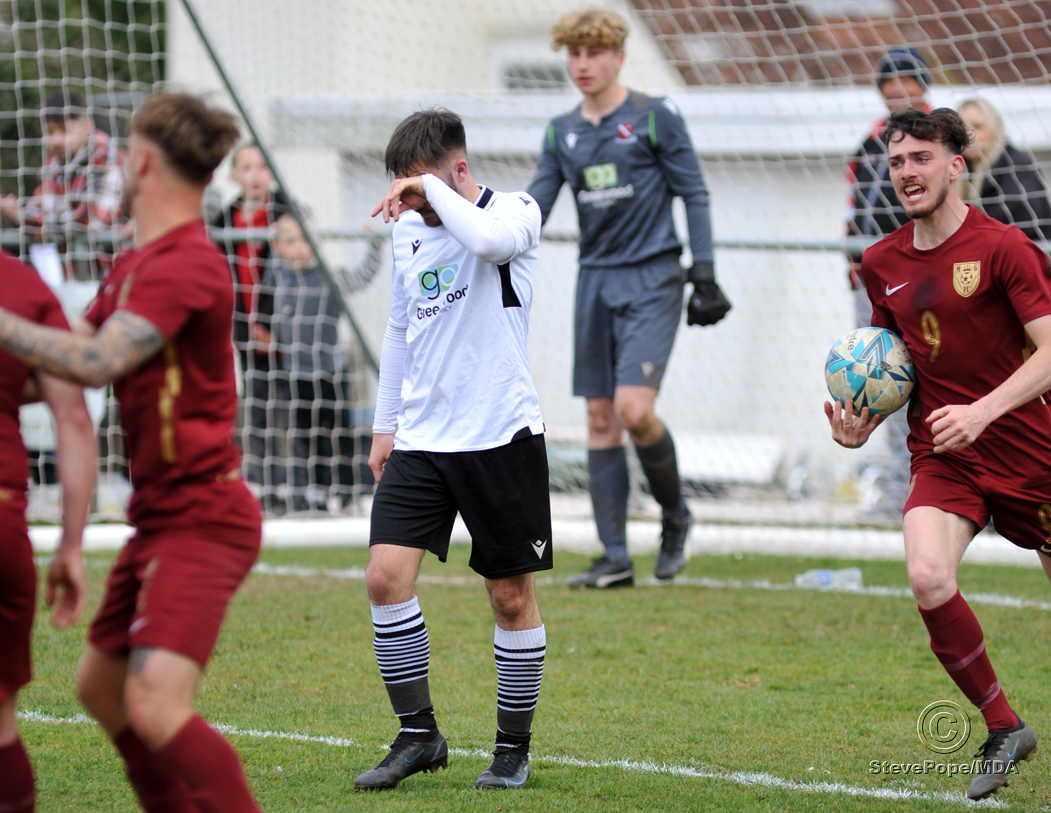 Action from the top of the table Devon Football League South & West clash between Teignmouth and Mount Gould last Saturday. (Steve Pope/MDA)