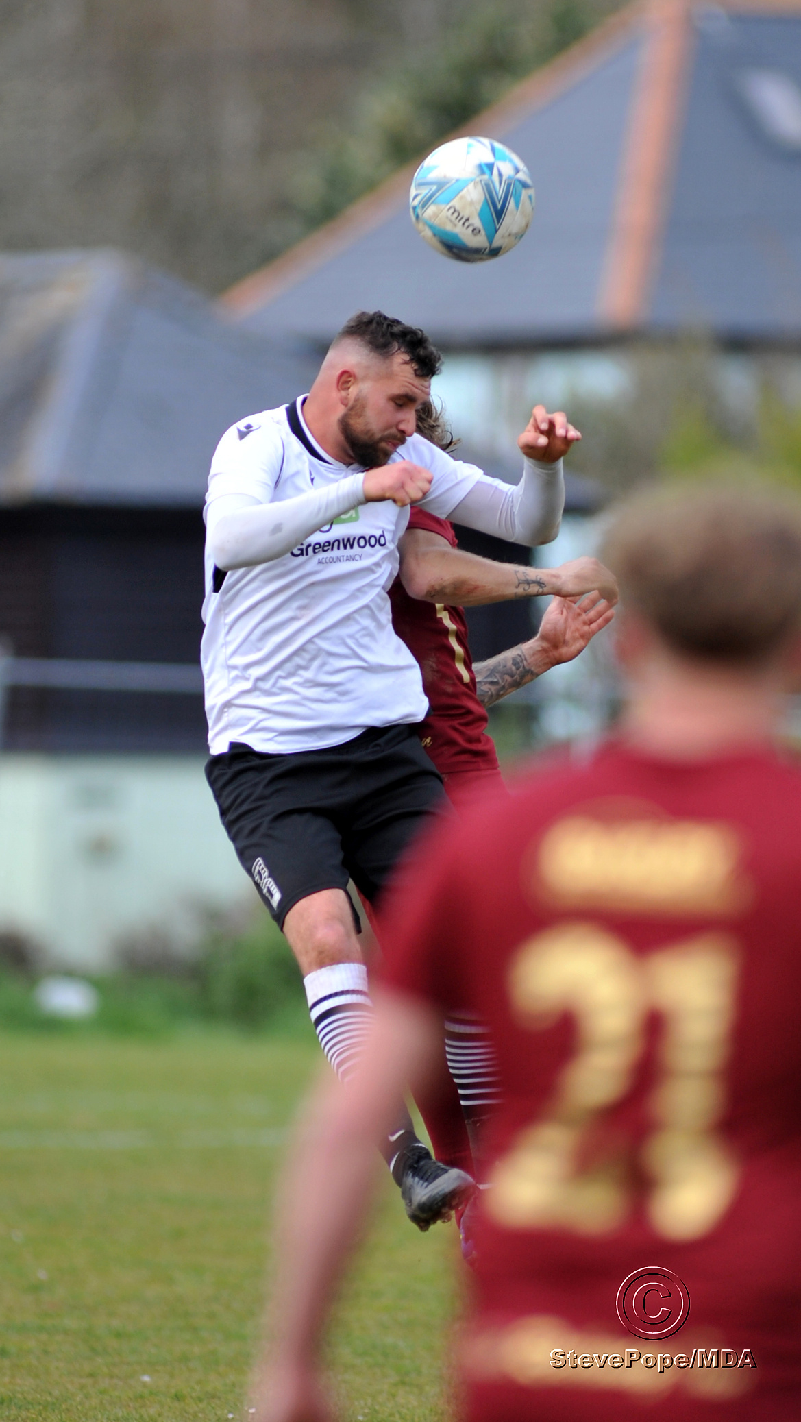 Action from the top of the table Devon Football League South & West clash between Teignmouth and Mount Gould last Saturday. (Steve Pope/MDA)