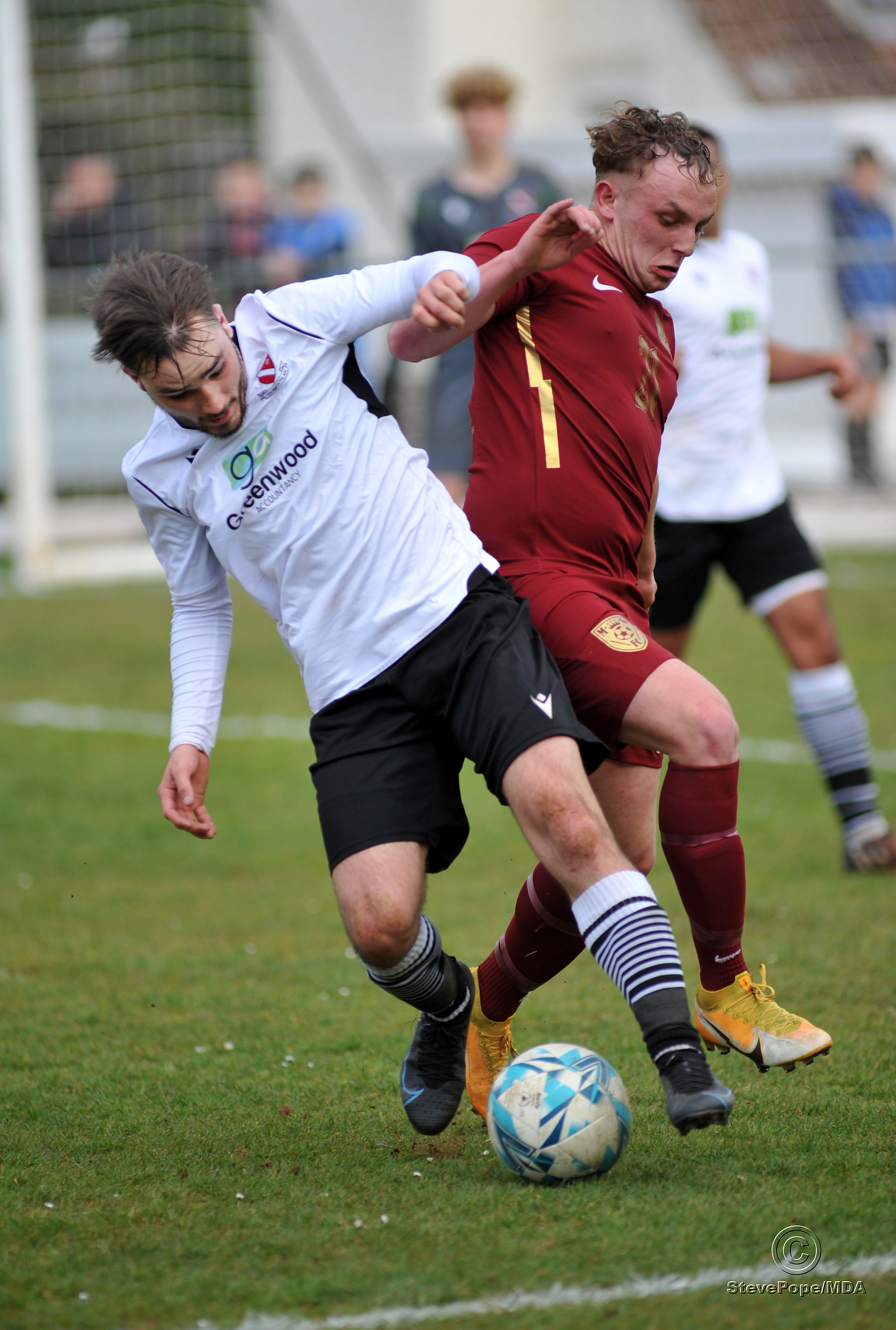 Action from the top of the table Devon Football League South & West clash between Teignmouth and Mount Gould last Saturday. (Steve Pope/MDA)
