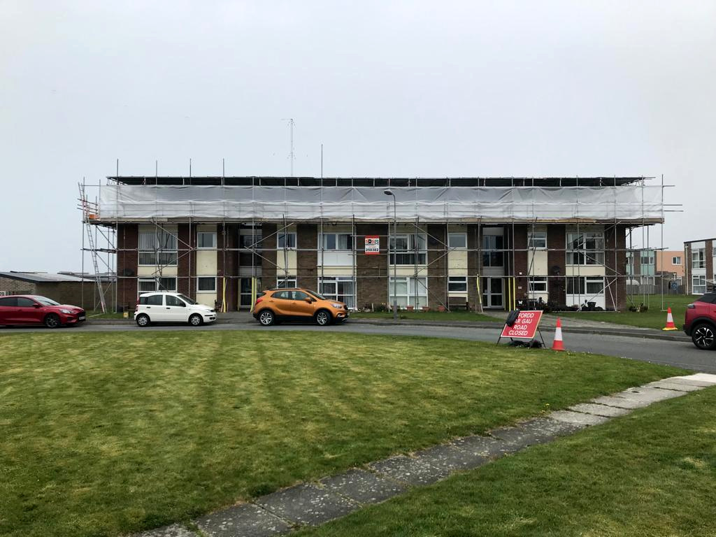The damage to Sherwood House’s roof following Storm Eunice in February that left residents temporarily homeless is being fixed and replaced with a new one