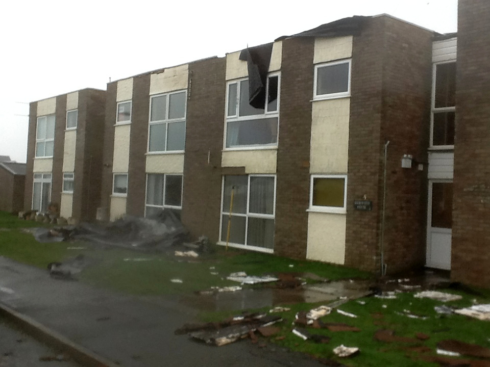 The damage to Sherwood House’s roof following Storm Eunice in February that left residents temporarily homeless is being fixed and replaced with a new one