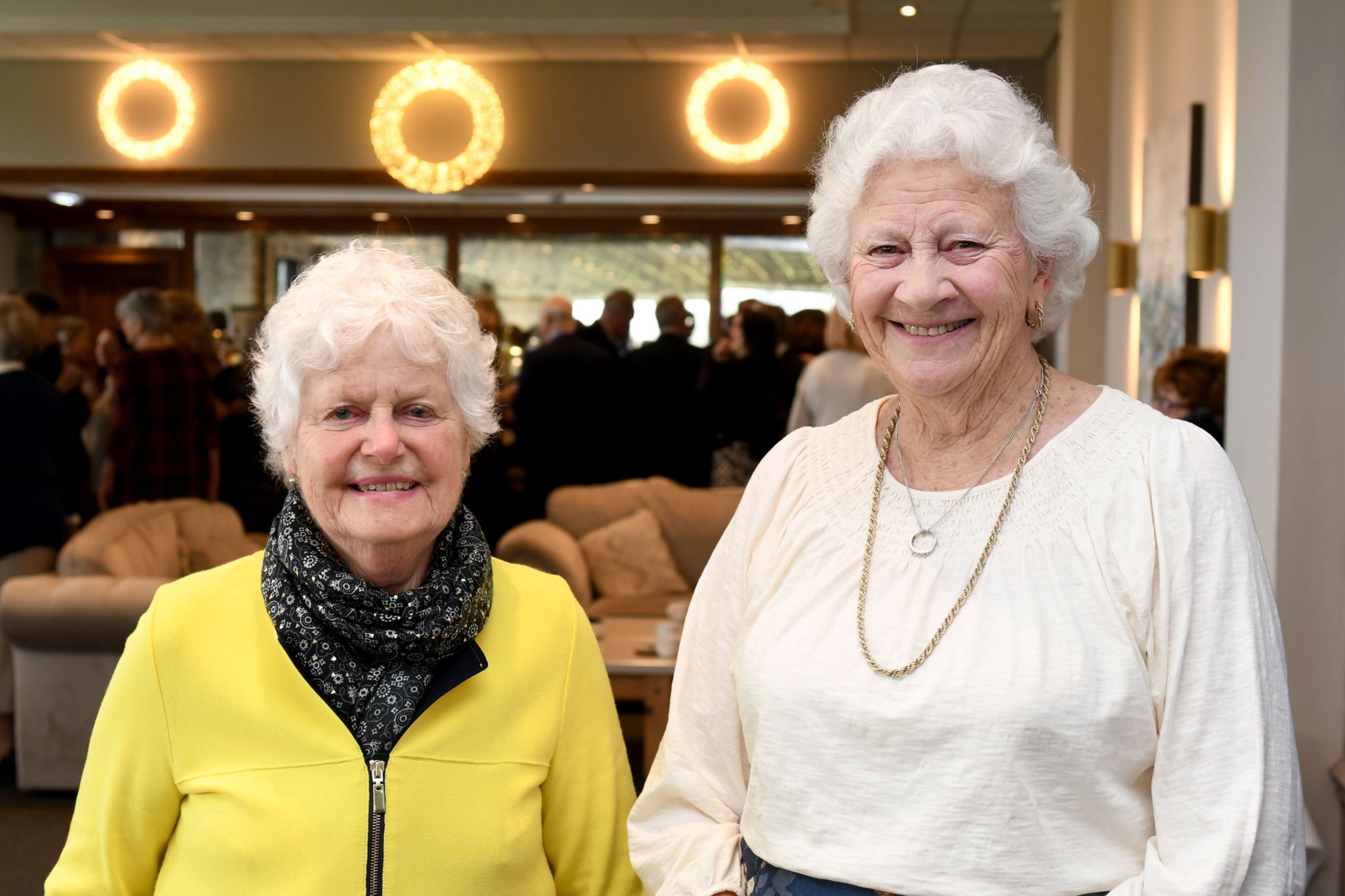Riding for the Disabled lunch at the Comis Hotel - pictured is founder member Brenda Charlton (left) and president Priscilla Mayall (right)