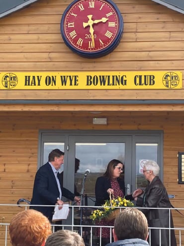 David Evans and MP Fay Jones helping to officially open the Pavilion