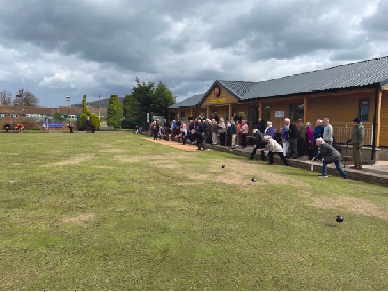 Members enjoying bowling outside the new Pavilion