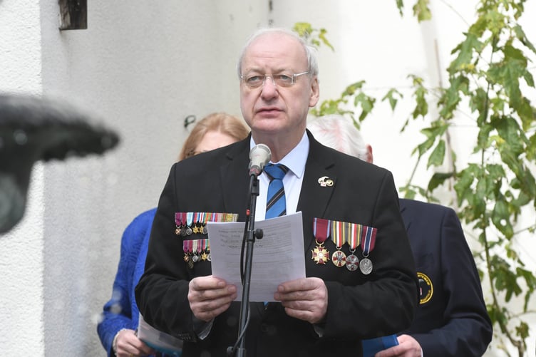 The unveiling of a commemorative plaque in the Centenary Gardens, Douglas, to the airmen of the Polish Air Force in the Second World War - pictured is Artur Bildziuk, chairman of the Polish Airmen’s Association UK