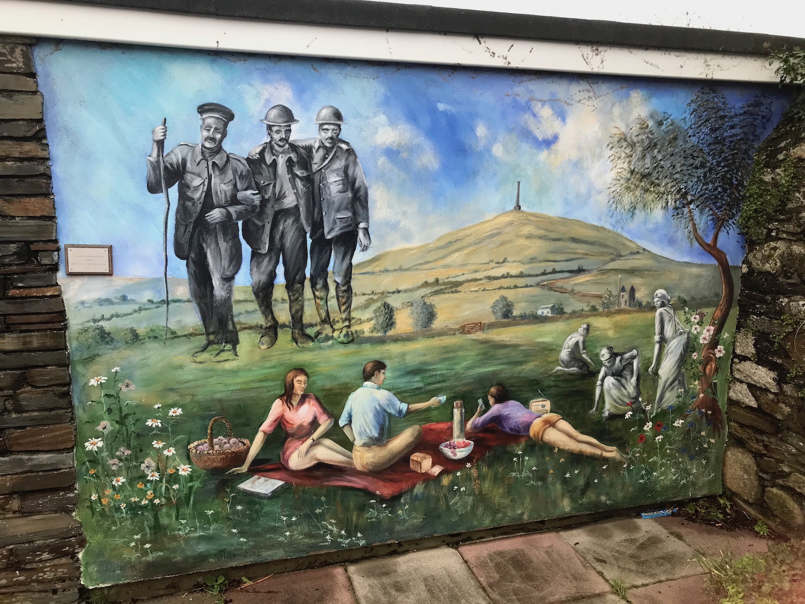 One of the Callington murals, this one to mark the 100th anniversary of the First World War. Callington Town Council has secured a new one, to be created by ceramic artist Rosie Fierek.