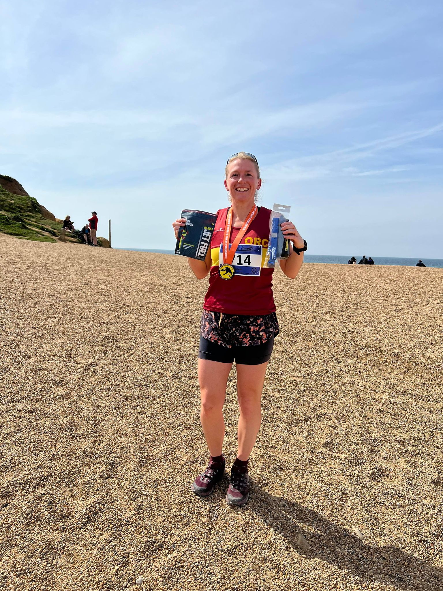 ABOVE: ORCs City Runs Fast competitors.
LEFT: Jo Page at the Beyond Jurassic Trail.