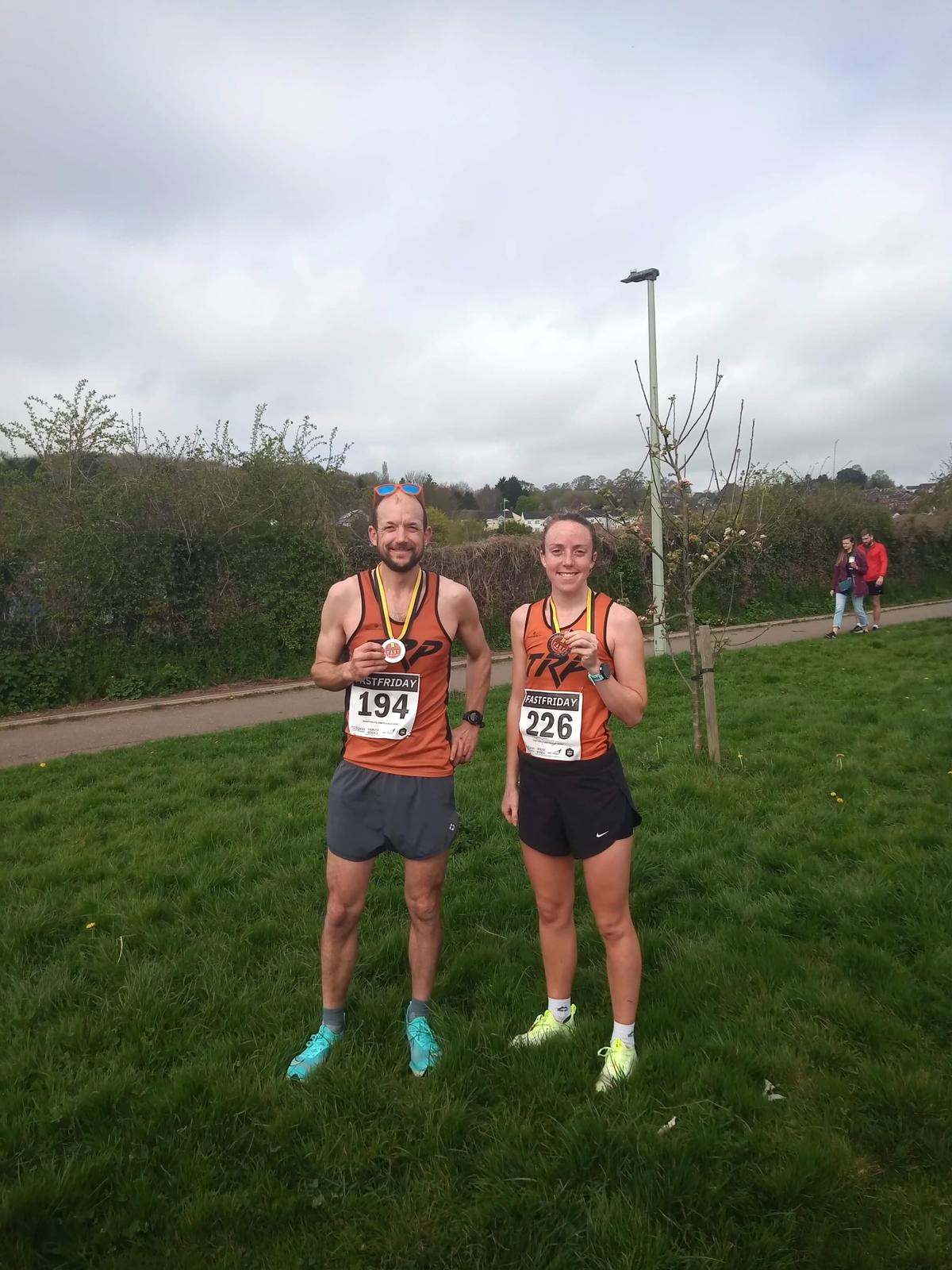 ABOVE LEFT: Hannah Smith and Alex Peyton. ABOVE: The Easter Handcap Race runners. LEFT: Chris Rimmer, INSET: Nick Farmer.