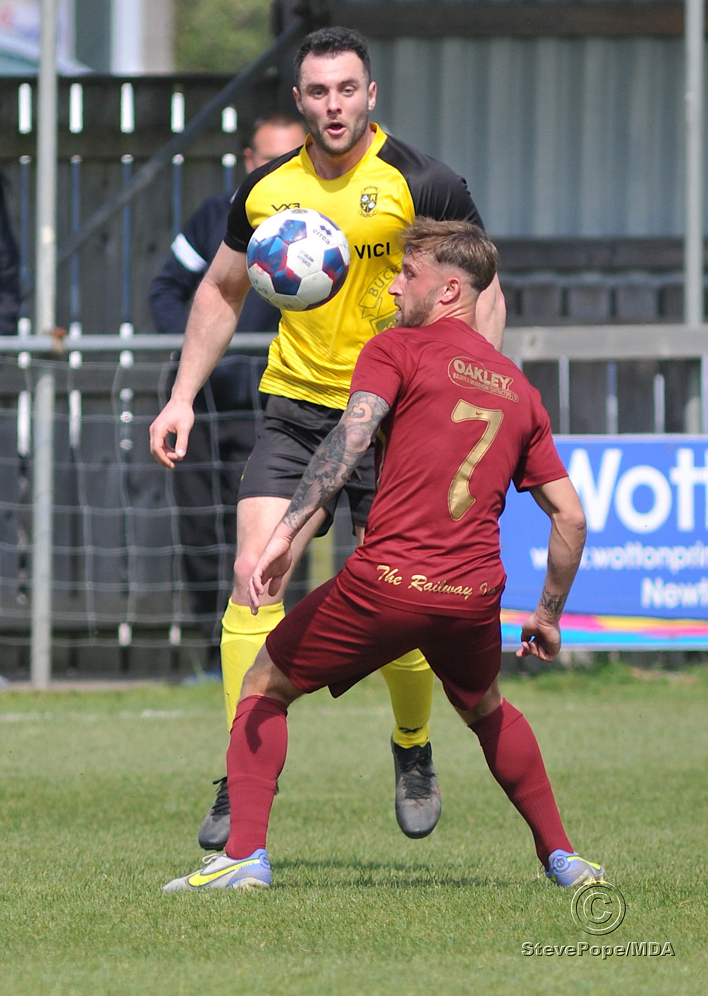 Action from Buckland Athletic Reserves’ 2-0 defeat at home to Mount Gould on Saturday.