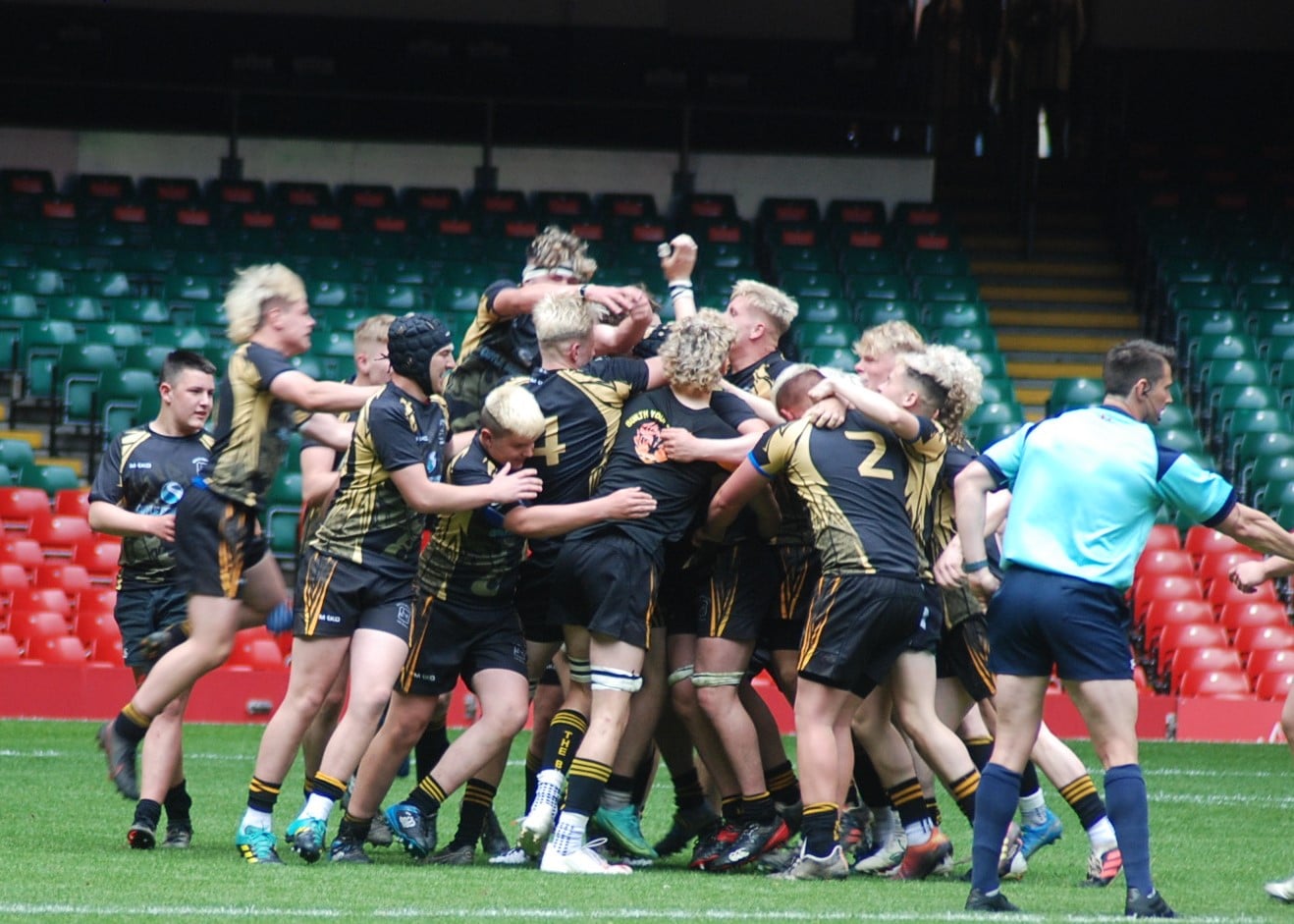 Celebrations after the final whistle