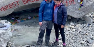 Club couple make tough trek to Everest base camp
