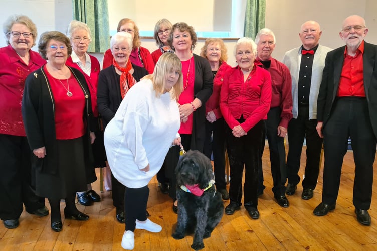 Crystal and owner Debra with the St Andrew’s Singers