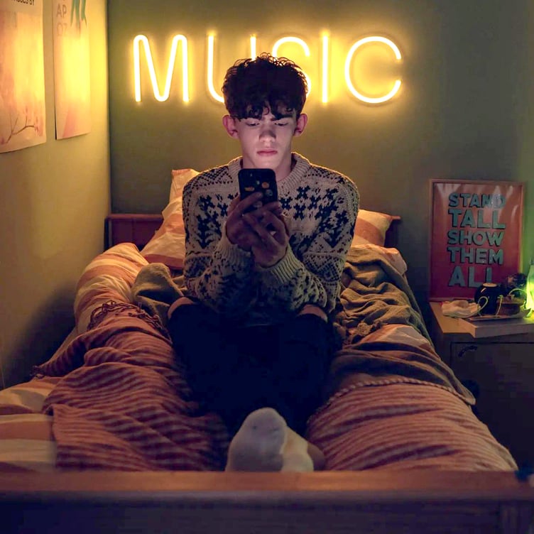 Joe Locke as 'Charlie' in the Netflix series 'Heartstopper'