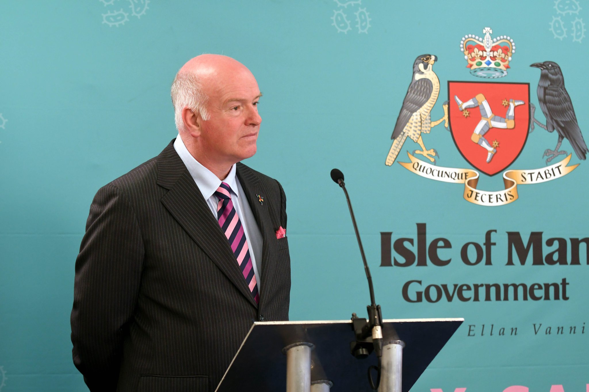 Isle of Man Government Covid-19 briefing for Thursday, June 17 2021 - pictured is chief minister Howard Quayle