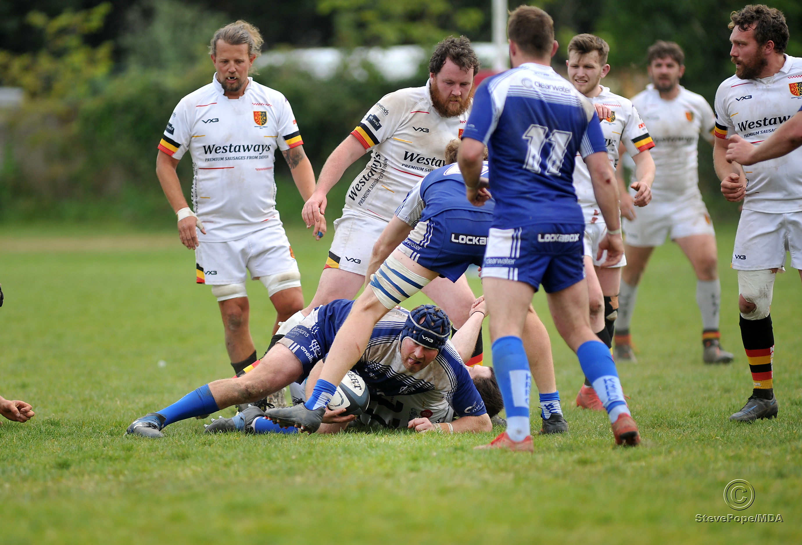 Action from Newton Abbot’s Devon Intermediate Cup final victory over Kingsbridge on Saturday.
