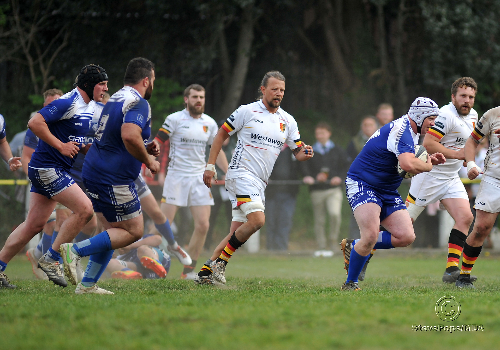 Action from Newton Abbot’s Devon Intermediate Cup final victory over Kingsbridge on Saturday.