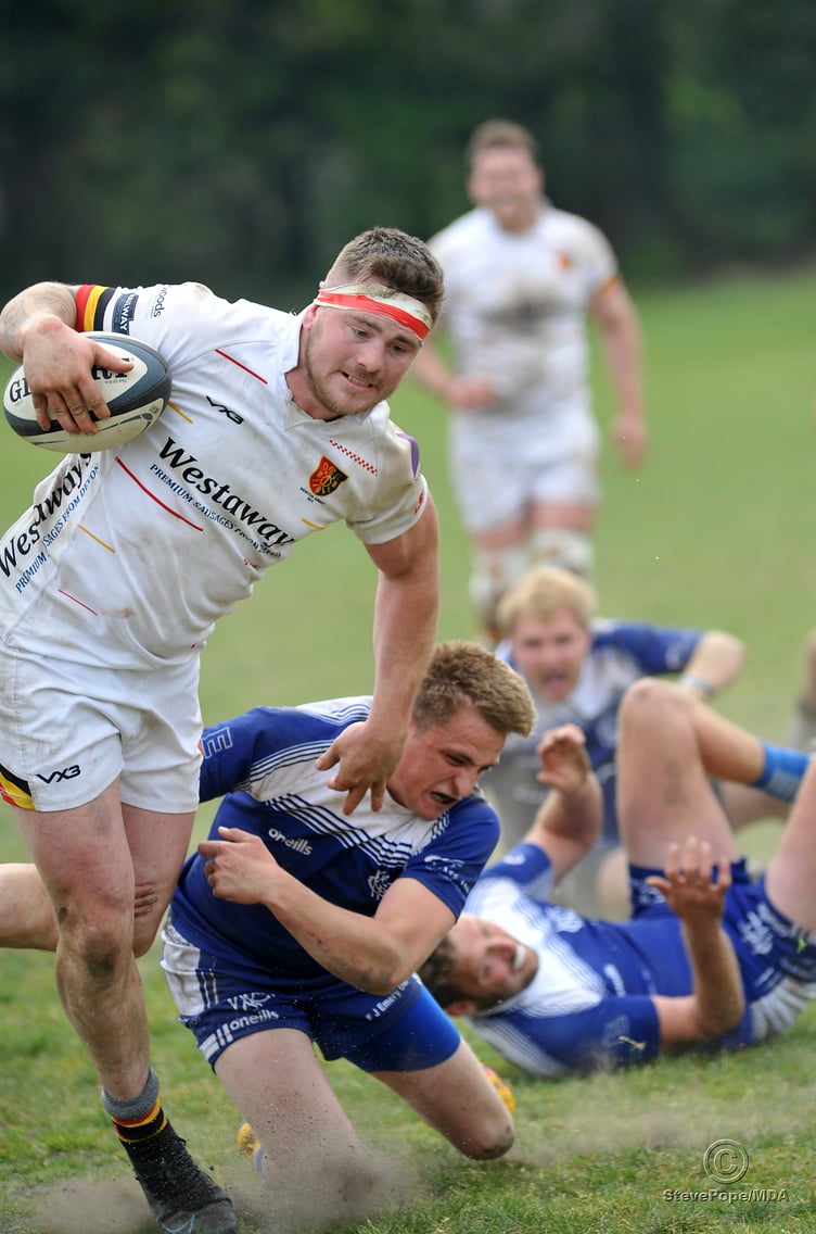 Action from Newton Abbot’s Devon Intermediate Cup final victory over Kingsbridge on Saturday.
