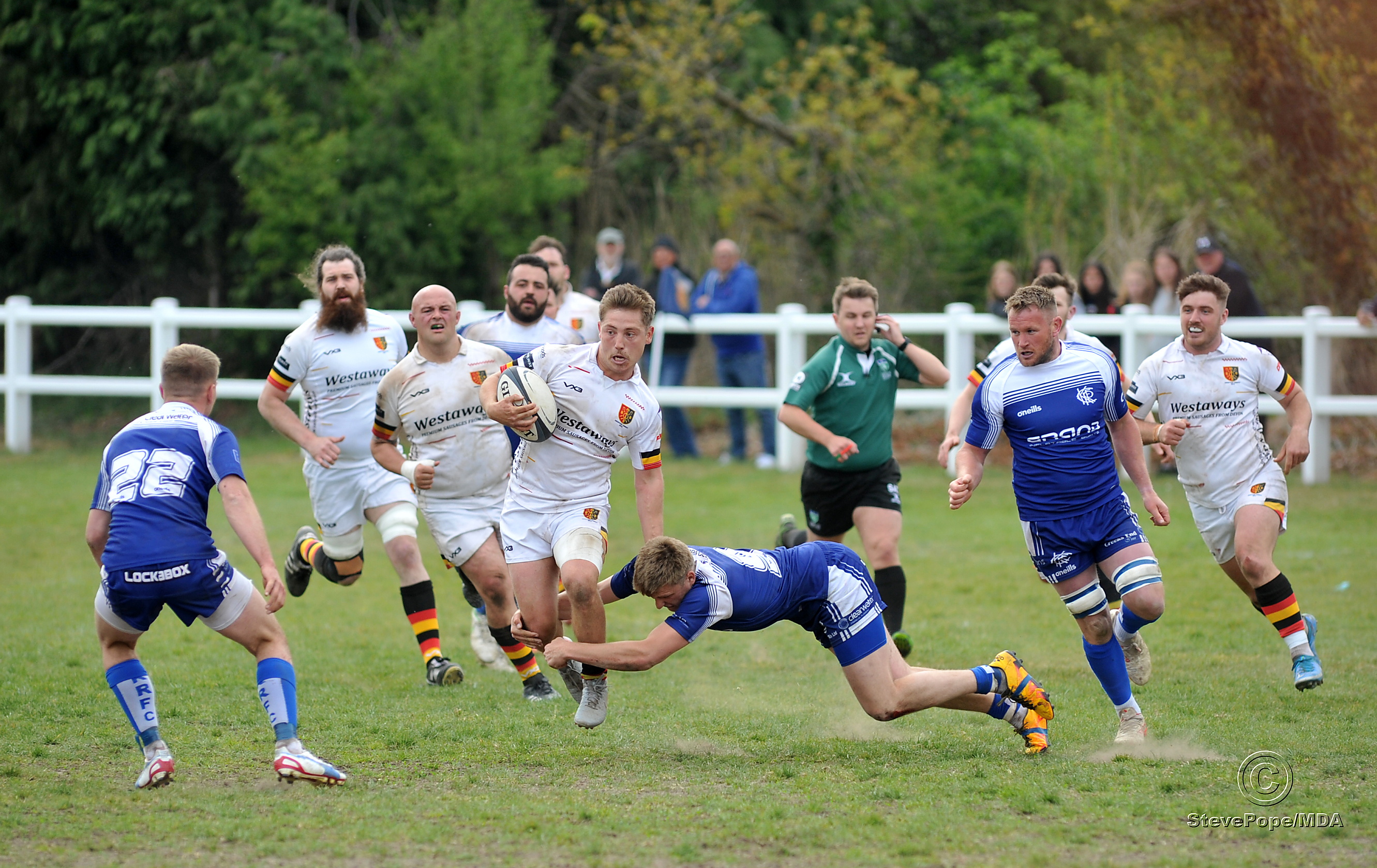 Action from Newton Abbot’s Devon Intermediate Cup final victory over Kingsbridge on Saturday.